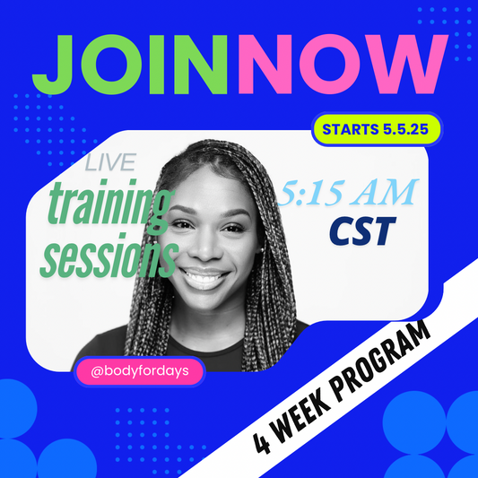 4 WEEK PROGRAM STARTS MAY 5th 2025 (existing clients only)