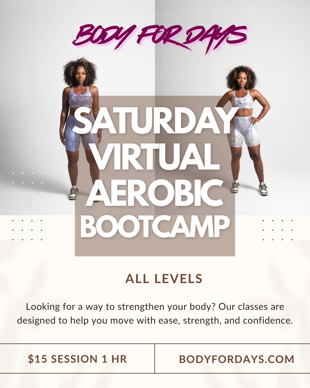 VIRTUAL SWEAT SATURDAY BOOTCAMP! JAN 3RD 2026