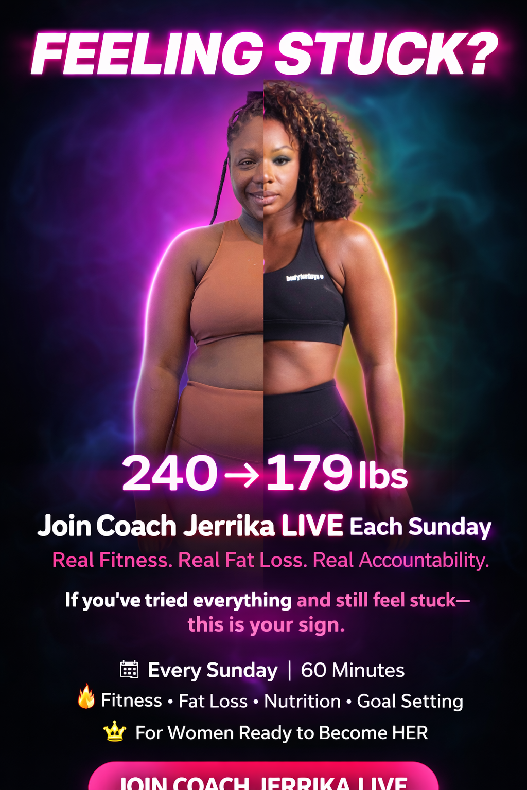 JOIN COACH JERRIKA LIVE- SUNDAYS 6:30 PM CST! Plan It. Execute It. Become Her!
